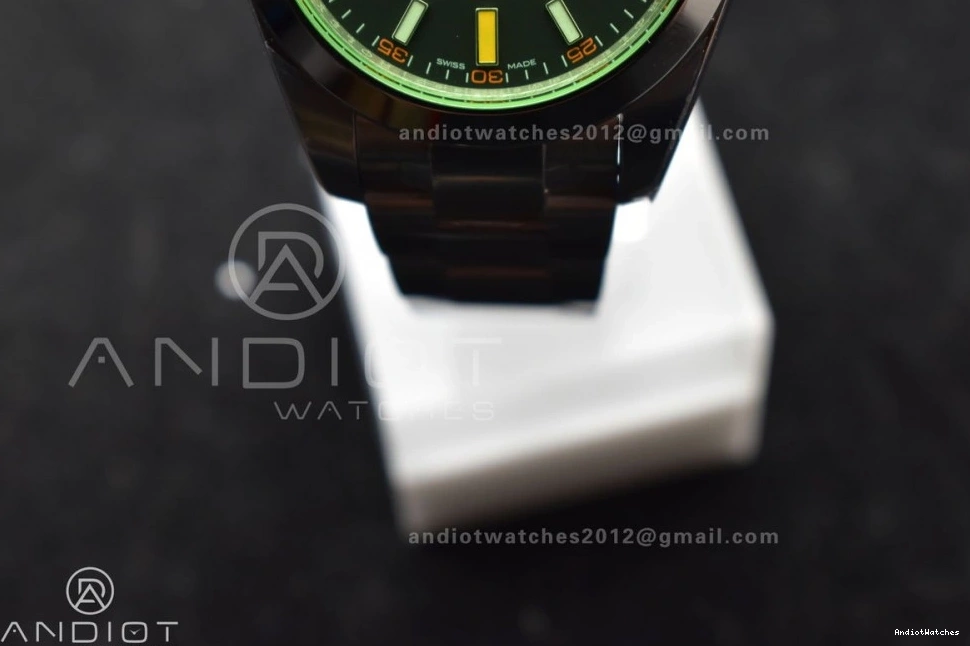 on SS Dial 914 1:1 GV VSF OdorResistant 904L Sapphire Black Edition Bracelet SS SA Milgauss Best Real Green 904L 116400 0511